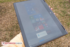 Outdoor use - tablet mode (overcast sky)