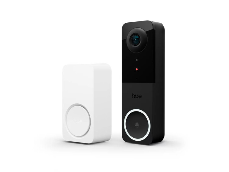 The Philips Hue Secure smart chime (left) and the Secure Wired video doorbell (right). (Image source: Philips Hue)