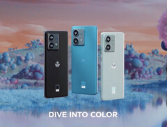 The Edge 40 Neo in its Pantone curated colour options. (Image source: Motorola via @evleaks)