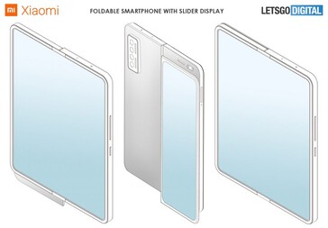 Xiaomi foldable slider phone. (Image source: LetsGoDigital)