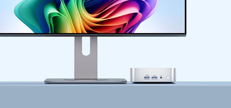 The Geekom A6 takes up very little desk space. 
