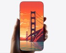A render from 2023 showing a bezeless iPhone that looks like a sheet of glass. (Image source: Ice Universe on X)