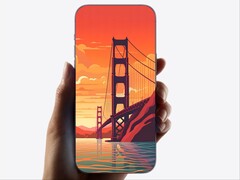 A render from 2023 showing a bezeless iPhone that looks like a sheet of glass. (Image source: Ice Universe on X)