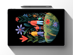 A landscape-oriented webcam is hiding in one of Lenovo's latest Xiaoxin AI Tablet Pro GT teaser images. (Image source: Lenovo)