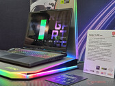 The MSI Raider A16 HX B9W non-Max on show during CES 2026. (Image source: Notebookcheck)