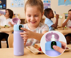 The myFirst CareSip water bottle can only be opened by children with registered fingerprints.