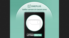 OnePlus' new in-bezel selfie camera. (Source: LetsGoDigital)