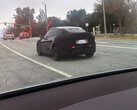 Tesla Model Y Juniper in test with rear light bar on (Image source: TeslaDashCam/X)
