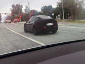 Tesla Model Y Juniper in test with rear light bar on (Image source: TeslaDashCam/X)