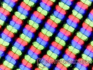 Subpixel matrix with matte coating