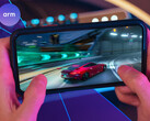 From 2026, ARM GPUs will come with NPU-class accelerators for powering NSS. Pictured: a phone running a mobile game. (Image source: ARM)