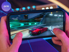 From 2026, ARM GPUs will come with NPU-class accelerators for powering NSS. Pictured: a phone running a mobile game. (Image source: ARM)