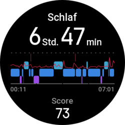 Sleep tracking on the smartwatch