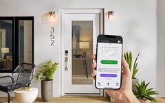 The Feather River Smart Glass Door can be controlled via an app. (Image source: Home Depot)