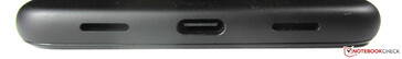 Bottom: speaker, USB-C port, microphone