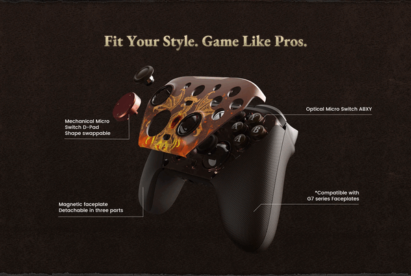 The GameSir G7 Pro Dragon's Dogma II Edition has a custom faceplate.