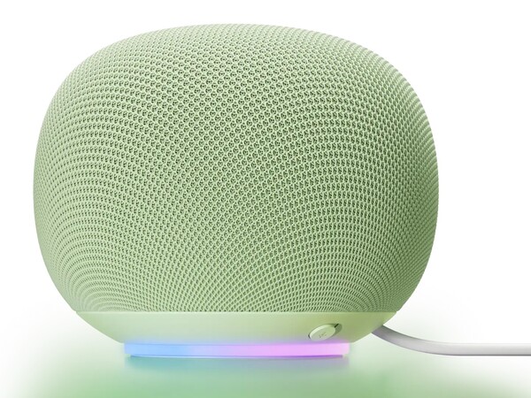 The Google Home Speaker has a ring light and a microphone mute button. (Image source: Google)