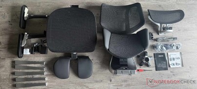 The complete package contents of the Hbada X7
