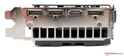 The external ports of the KFA2 GeForce RTX 2080 Ti