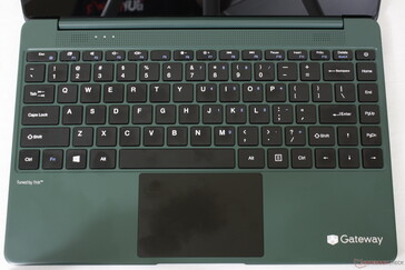 Keyboard has no backlight. Additionally, the printed key labels may eventually rub off over time