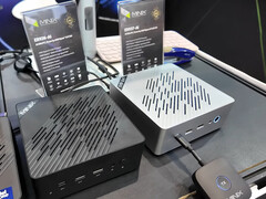 The ER936-AI and ER937-AI will reside in the $1,000 to $1,200 range. Pictured: the two mini PCs at Computex 2025. (Image source: Team Pandory)