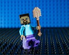 An image showing a minifigure of Steve from Minecraft.