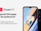 OxygenOS for the OnePlus 6 and 6T now inlcudes a screen recorder. (Source: OnePlus)