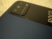 Poco M3 Cool Blue back cover and camera assembly closeup (Source: Own)