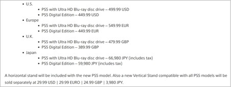 New PS5 model prices. (Image source: PlayStation)