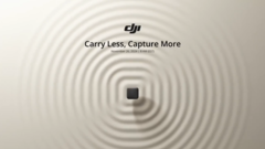 The DJI event page showcases a tiny cube-like object in the middle, which is quite possibly the Mic Mini. (Image source: DJI)