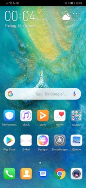 Default home screen