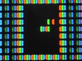 A developer created a version of Snake that uses the individual red, green, and blue subpixels of a display. (Image source: Patrick Gillespie / YouTube)
