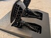 Throttle and brake pedals with adjustable spring tension.