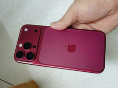 iPhone 18 Pro design model in Dark Cherry.