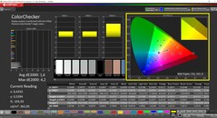 CalMAN ColorChecker (profile: P3, target color space: P3)