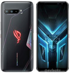 The Asus ROG Phone 3&#039;s design is largely unchanged from its predecessor. (Image Source: Evan Blass)