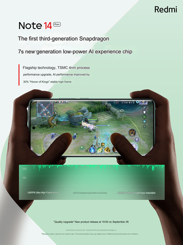 Stable 120 FPS on Honor of Kings (Image source: Xiaomi - machine translated)