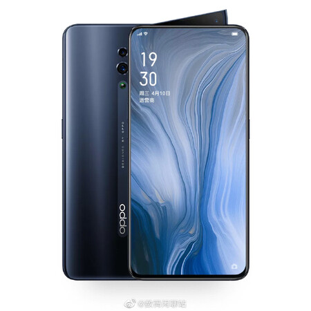 The OPPO K3 handheld will get the "shark fin" pop-up selfie cam from the Reno models. (Source: Weibo)