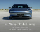 2025 Lucid Air can go 420 miles on its 84 kWh battery (Image source: Lucid)