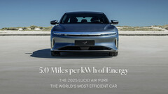2025 Lucid Air can go 420 miles on its 84 kWh battery (Image source: Lucid)