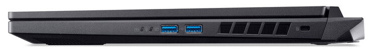 Right side: 2x USB 3.2 Gen 2 (USB-A), slot for a cable lock