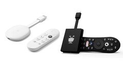 The Chromecast with Google TV has been discontinued but there are alternatives such as the TiVo Stream 4K. (Image source: Google and TiVo)