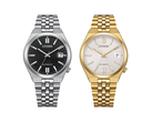 The Citizen NK0030-51E with a black dial and the gold-toned NK0032-56A, pictured.