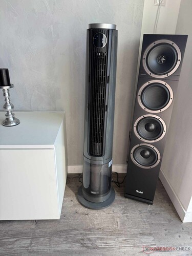The Dreo TurboCool 765S is about 1.1 m tall.