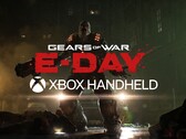 Xbox Handheld logo on Gears of War: E-Day banner