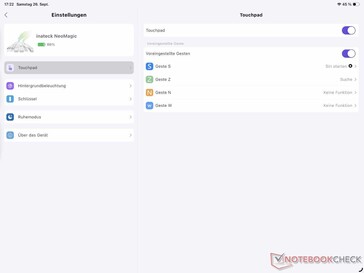 Four swipe gestures...