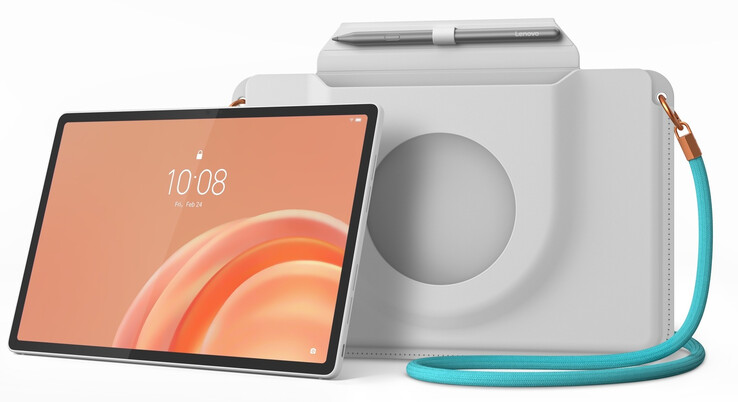 The Lenovo Tab Plus Gen 2 and its (optional) accessories.