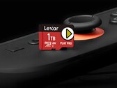 Lexar 1TB microSD Express card resting on Switch 2 (Image source: Lexar with edits)