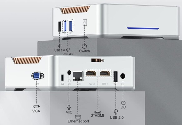 NiPoGi GK3 Plus - Argent - WiFi 5