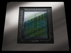 Close-up view of an Nvidia RTX GPU die with exposed circuitry and metallic casing (Image source: Nvidia)